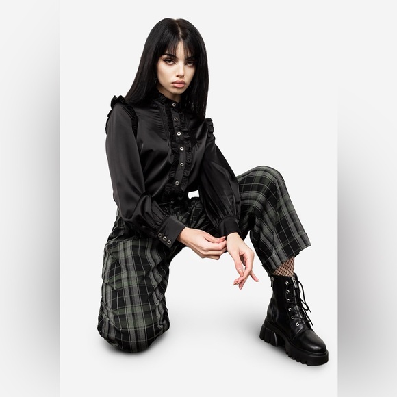 NWT Disturbia Bittersweet Check Women’s Pants Size US 6 - Picture 13 of 13